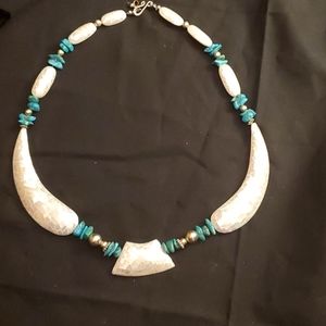 Shell and turquoise chip